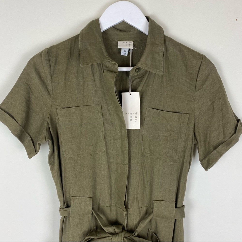 A New Day (Target) Olive Green Utility Jumpsuit - Picture 6 of 12